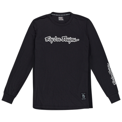 Koszulka TROY LEE DESIGNS SKYLINE RIDE TEE SIGNATURE Długi Rękaw Czarna