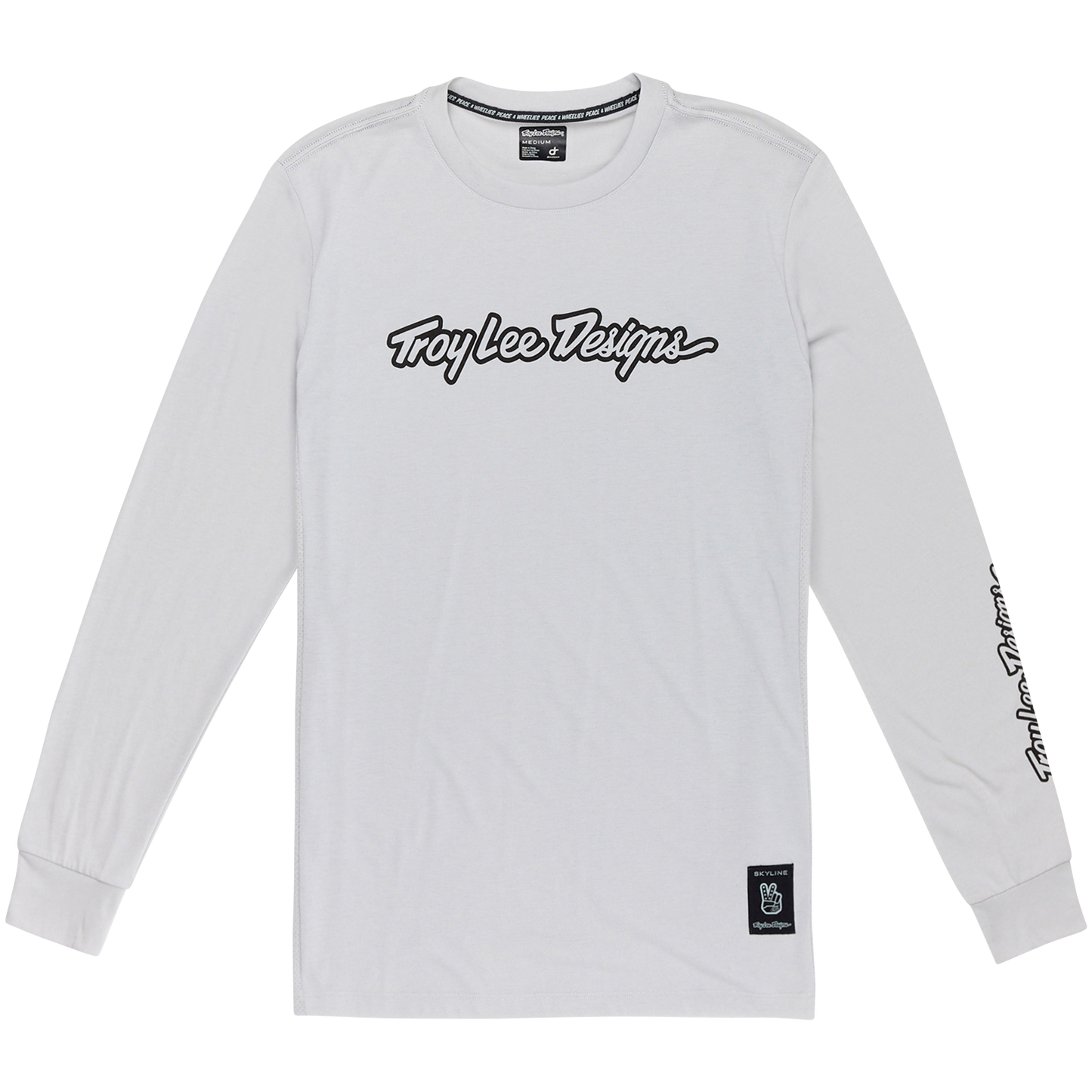 TROY LEE DESIGNS SKYLINE RIDE TEE SIGNATURE Langarmtrikot Grau