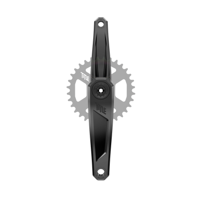 Pedivelle Title CR1 nere 155 mm, vista frontale (piatto non incluso)