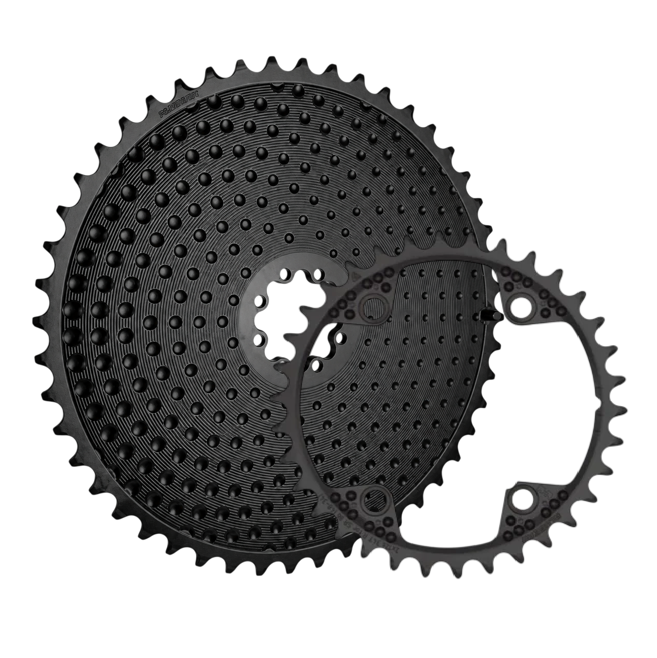 Coppia di Corone 12V ALUGEAR AERO 8 Fori per Sram Nero