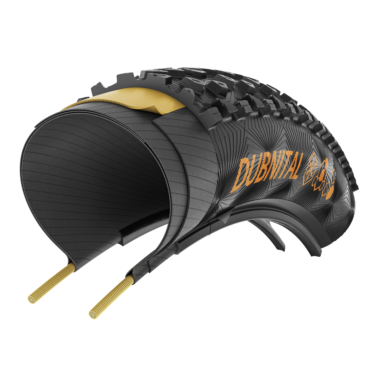 Pneu CONTINENTAL DUBNITAL Trail Rapid  27.5x2.20 Tubeless Ready Souple Noir