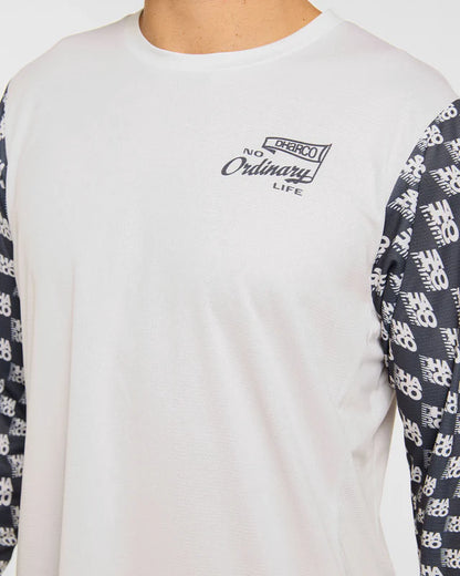 Maillot DHARCO GRAVITY OFFSET Maniche Lunghe Bianco/Nero