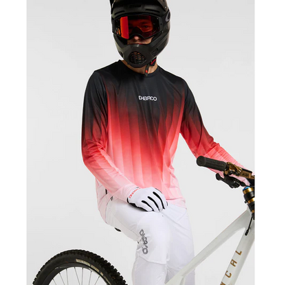 Maillot DHARCO RACE PRISM Maniche Lunghe Rosso