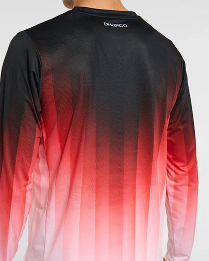 Maillot DHARCO RACE PRISM Maniche Lunghe Rosso