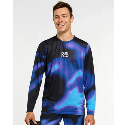 Maillot DHARCO RACE VORTEX Maniche Lunghe Nero/Viola