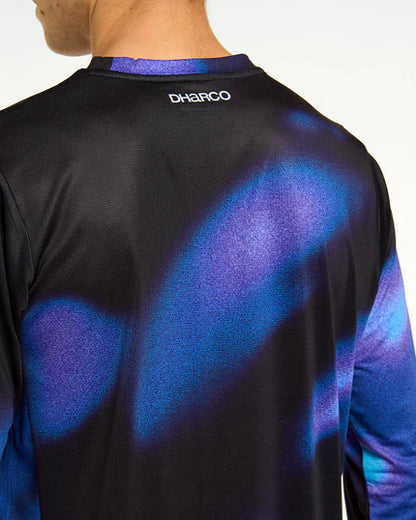 Maillot DHARCO RACE VORTEX Maniche Lunghe Nero/Viola