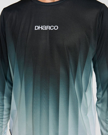 Maillot DHARCO RACE MIDNIGHT PRISM Maniche Lunghe Verde