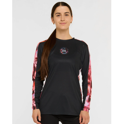 Maglia DHARCO RACE NEBULA Maniche Lunghe Donna Nero/Rosa