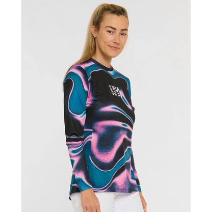 Maglia DHARCO RACE AURORA Maniche Lunghe Donna Nero/Rosa