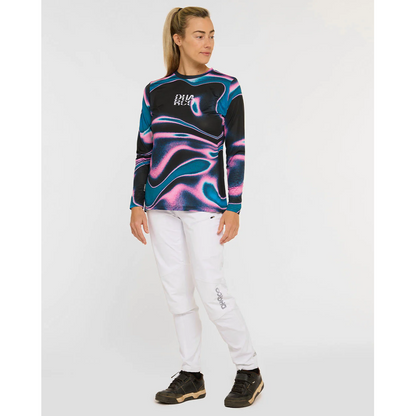 Maglia DHARCO RACE AURORA Maniche Lunghe Donna Nero/Rosa