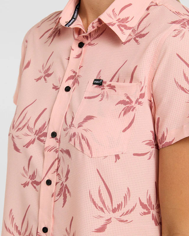 Chemise Technique DHARCO TECH PARTY PINK PALM Femme Rose