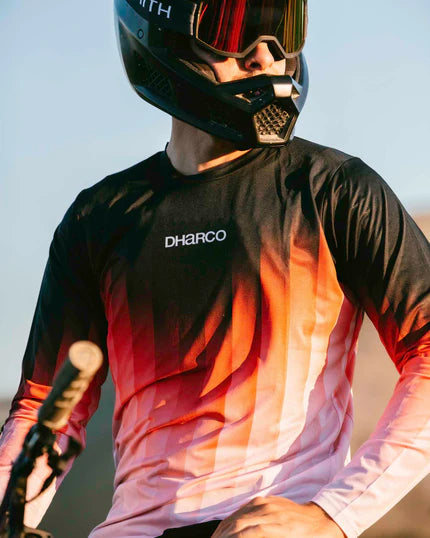 Maillot DHARCO RACE PRISM Manches Longues Rouge