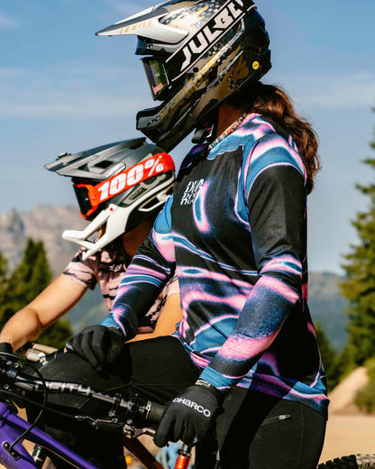 Maglia DHARCO RACE AURORA Maniche Lunghe Donna Nero/Rosa