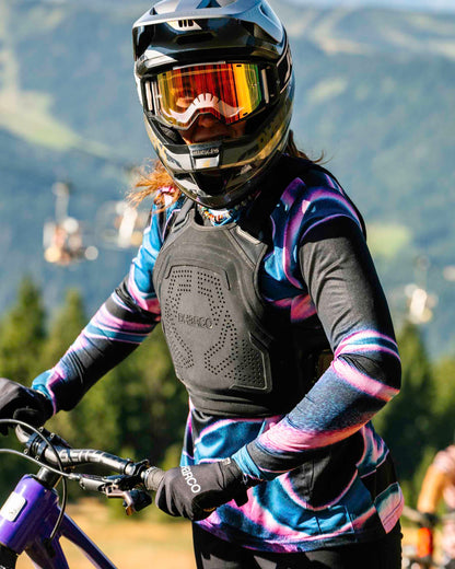Maglia DHARCO RACE AURORA Maniche Lunghe Donna Nero/Rosa