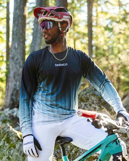 Maillot DHARCO RACE MIDNIGHT PRISM Maniche Lunghe Verde
