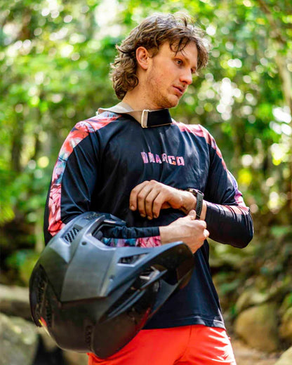 Maglia DHARCO RACE NEBULA Maniche Lunghe Nera