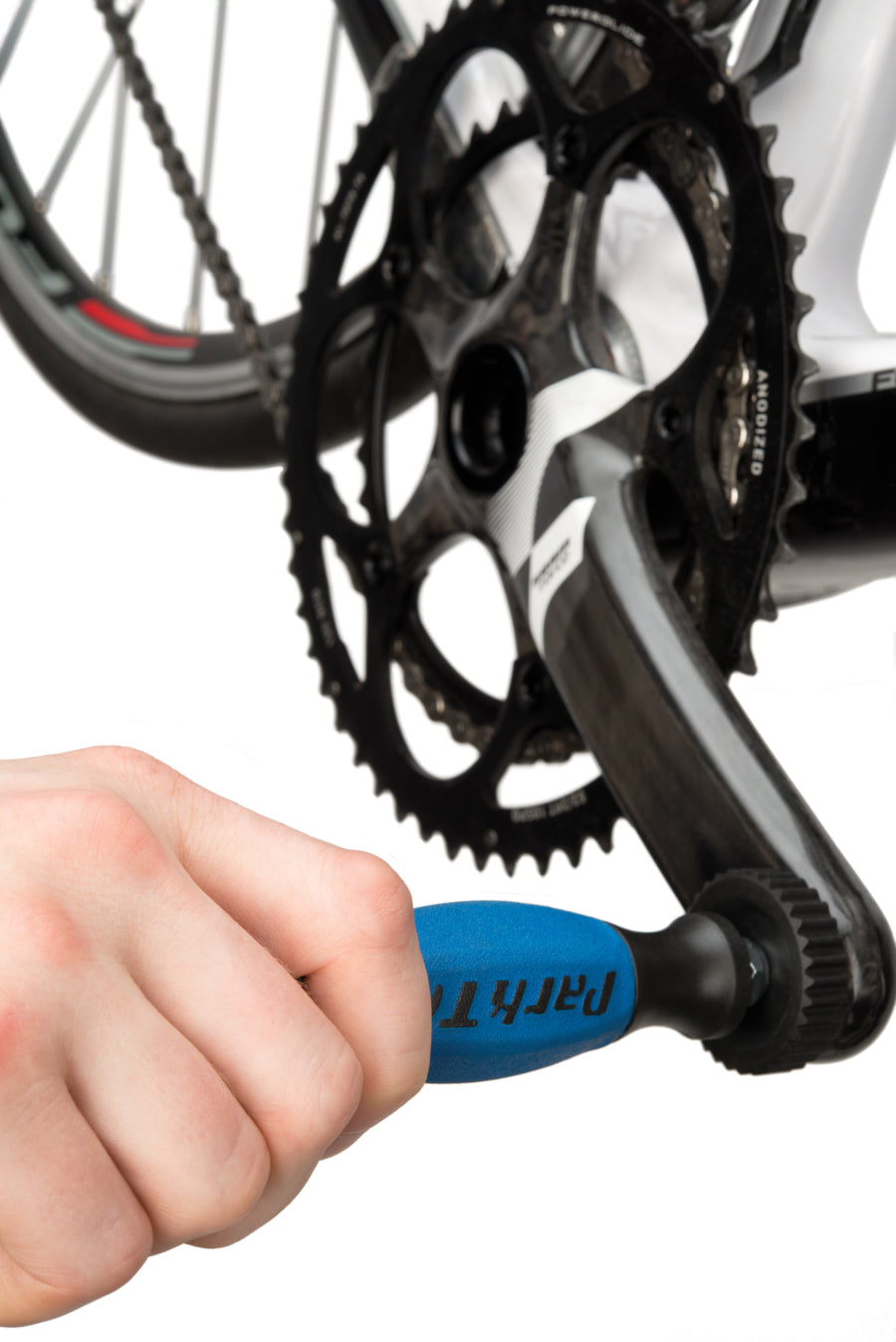 Park Tool DP-2 nasazená na klice SRAM Force