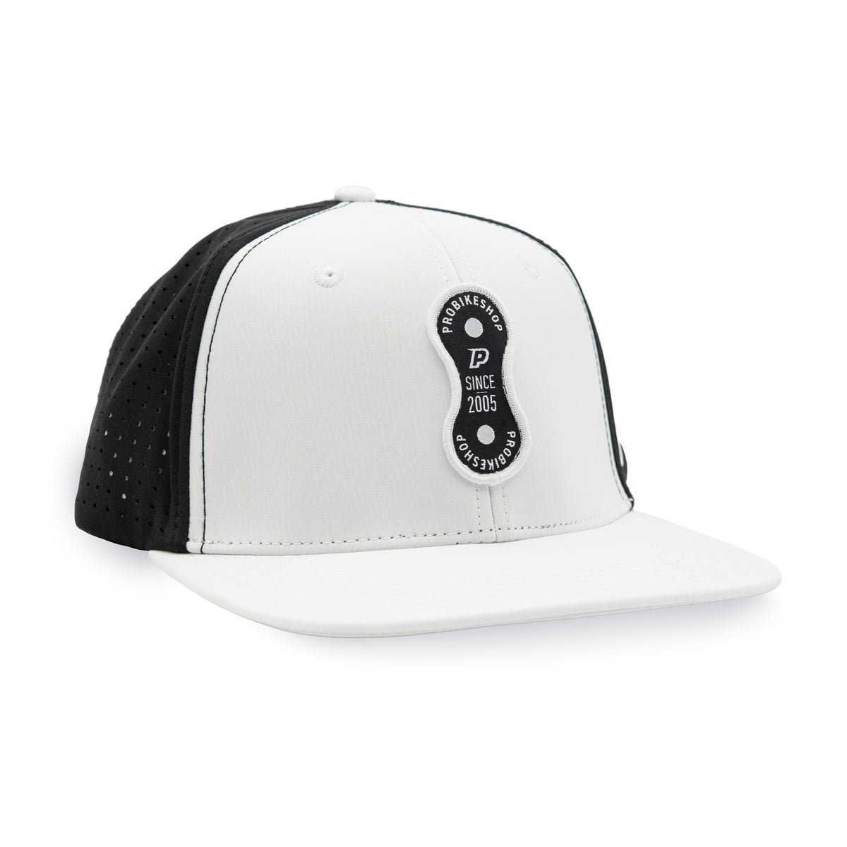 Šiltovka PROBIKESHOP SNAPBACK biela/čierna