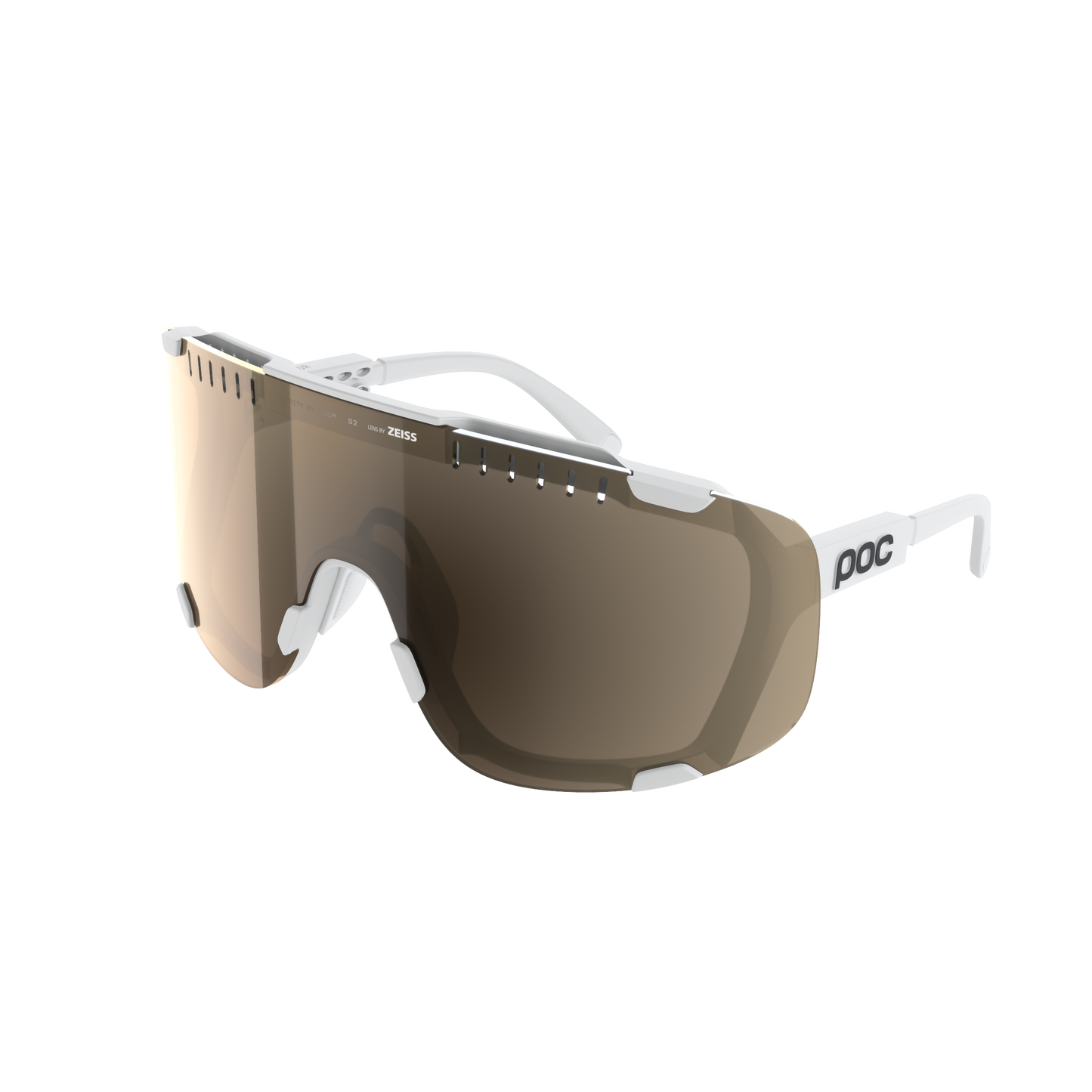 Lunettes POC DEVOUR WF + Blanc Verre Clarity Trail Partly Sunny Silver