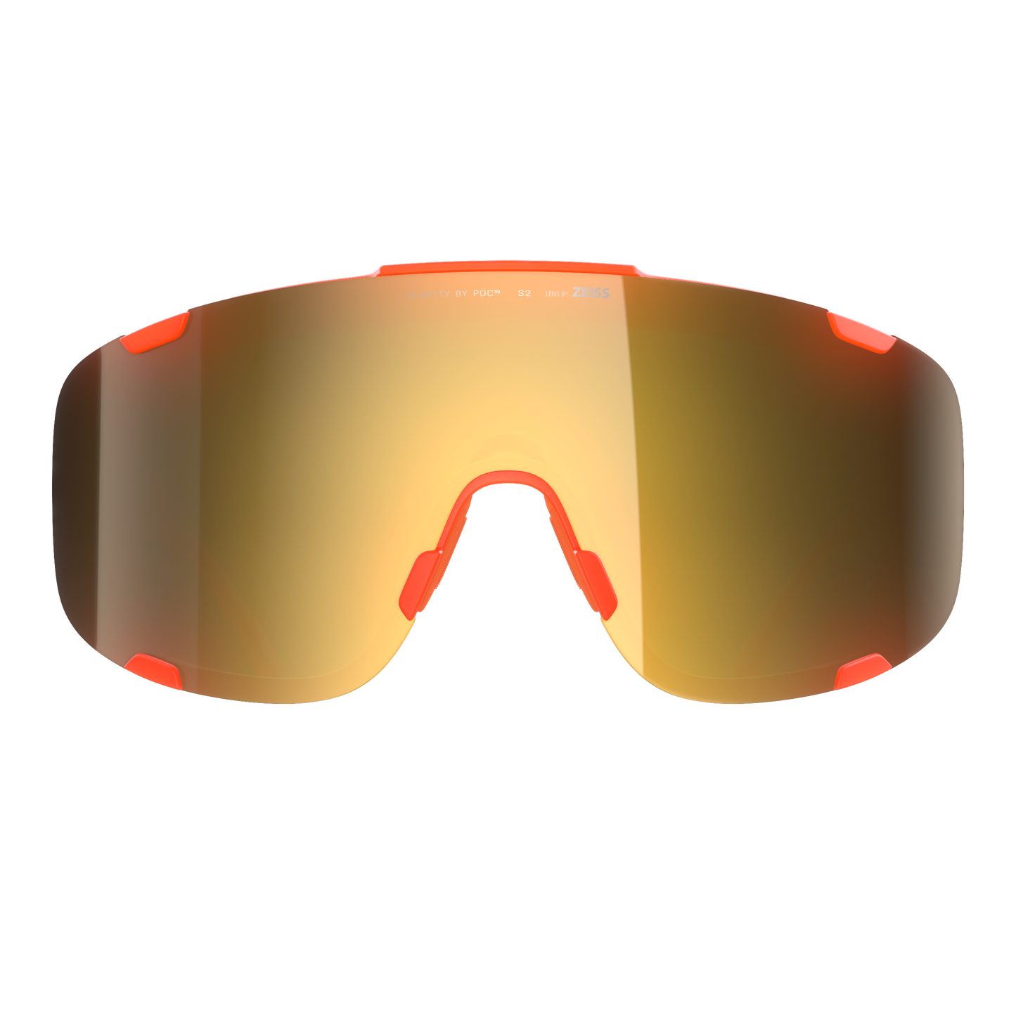Lunettes POC DEVOUR WF + Orange Fluo Translucide Verre Clarity Road Partly Sunny Gold
