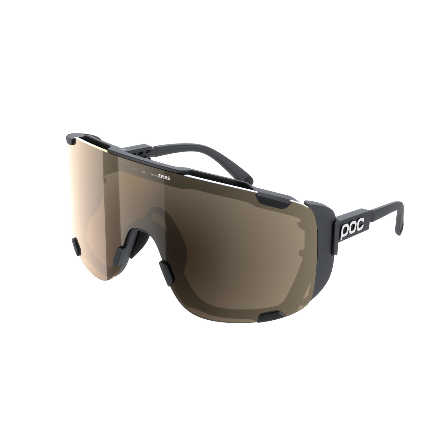 POC DEVOUR ULTRA + Brille Schwarz Clarity Trail Partly Sunny Silver Glas