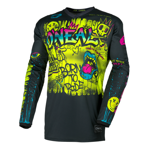 Maillot O'NEAL ELEMENT RANCID Junior Manches Longues Noir/Jaune