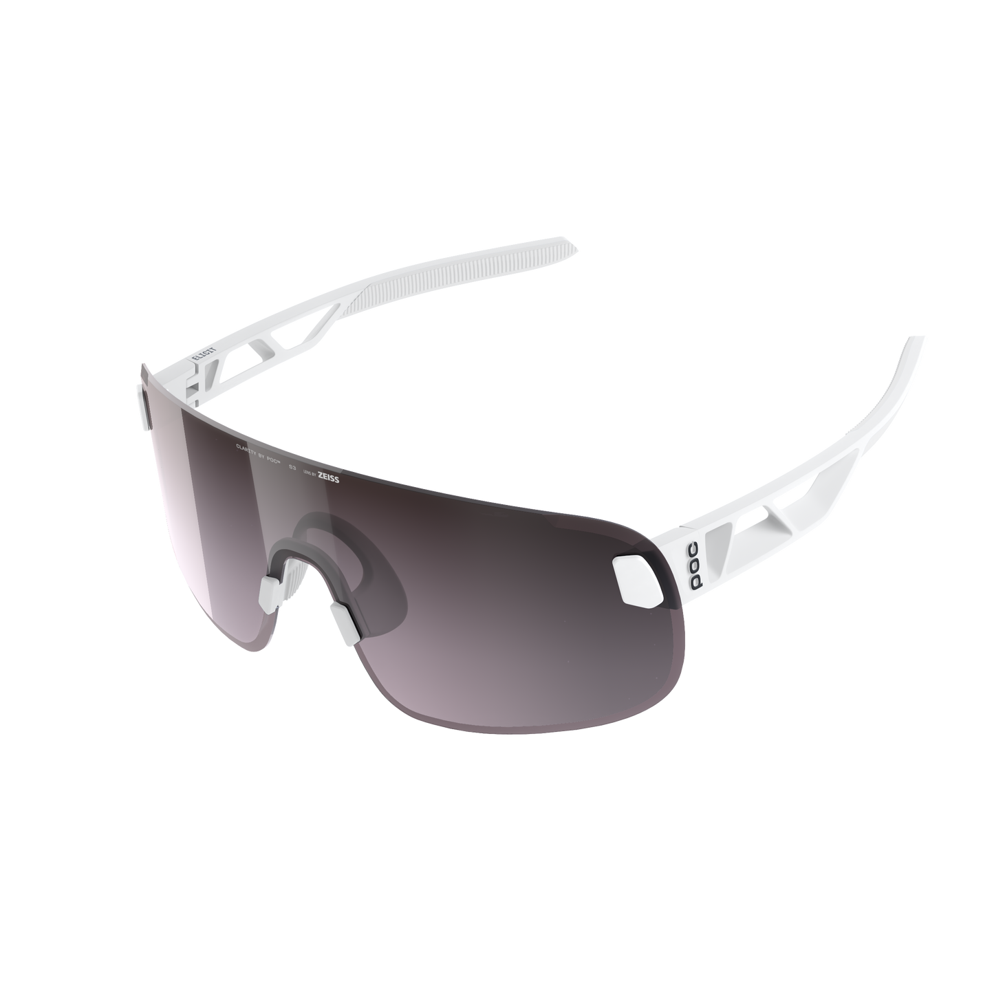 Lunettes POC ELICIT Blanc Verre Clarity Road Sunny Silver