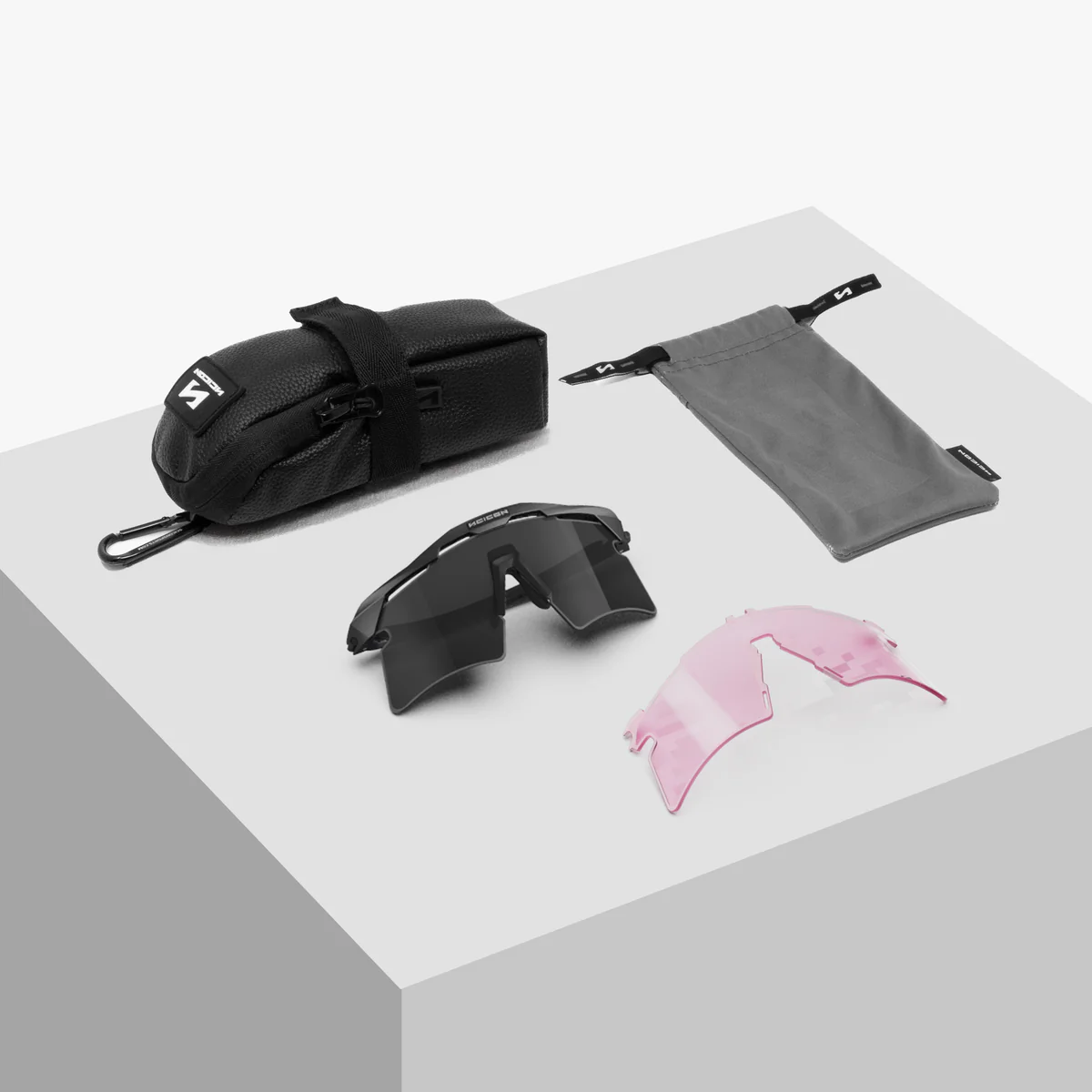 Lunettes SCICON AEROSHADE 2.0 TITANIUM Blanc Metal Verre Smoke Black + Pink