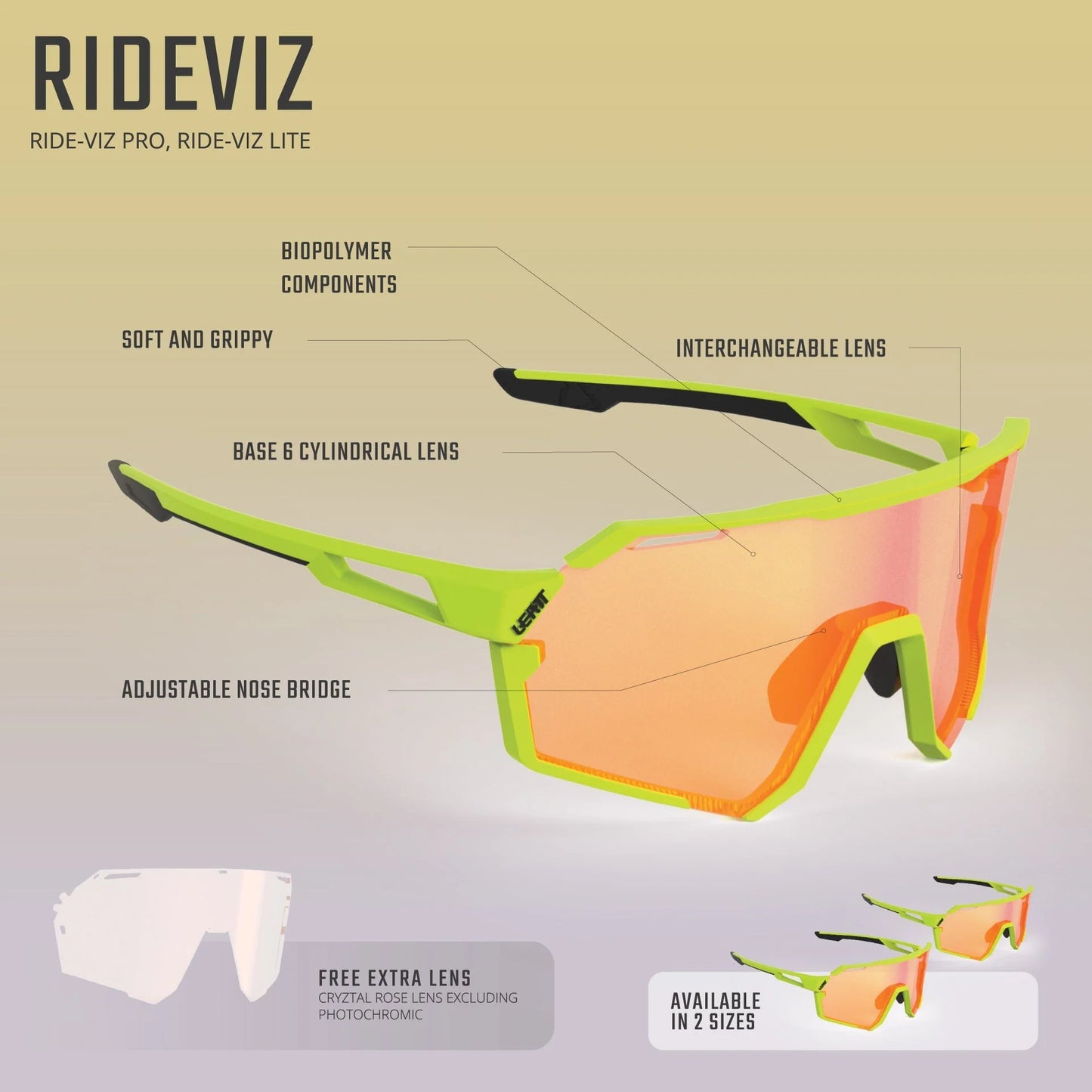 Lunettes LEATT RIDEVIZ PRO LARGE Noir Verre Iriz Argent