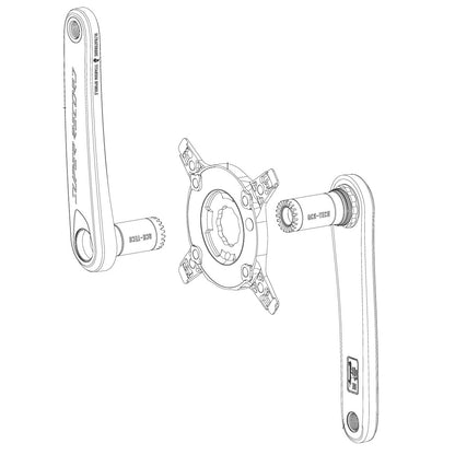 Cranks CAMPAGNOLO SUPER RECORD WRL 13V Vermogensmeter