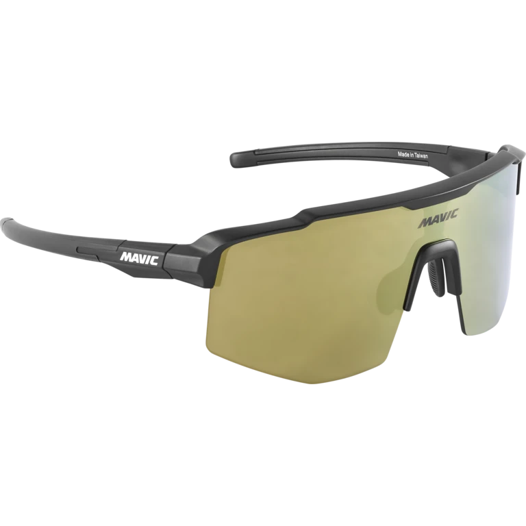Mavic MVS Shield akiniai, juodi, auksinės spalvos lęšis