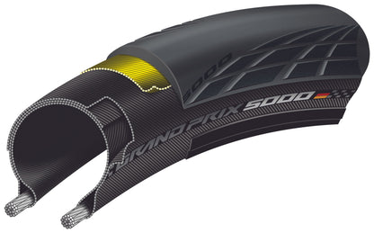 CONTINENTAL GRAND PRIX 5000 700c TubeType -rengas Musta