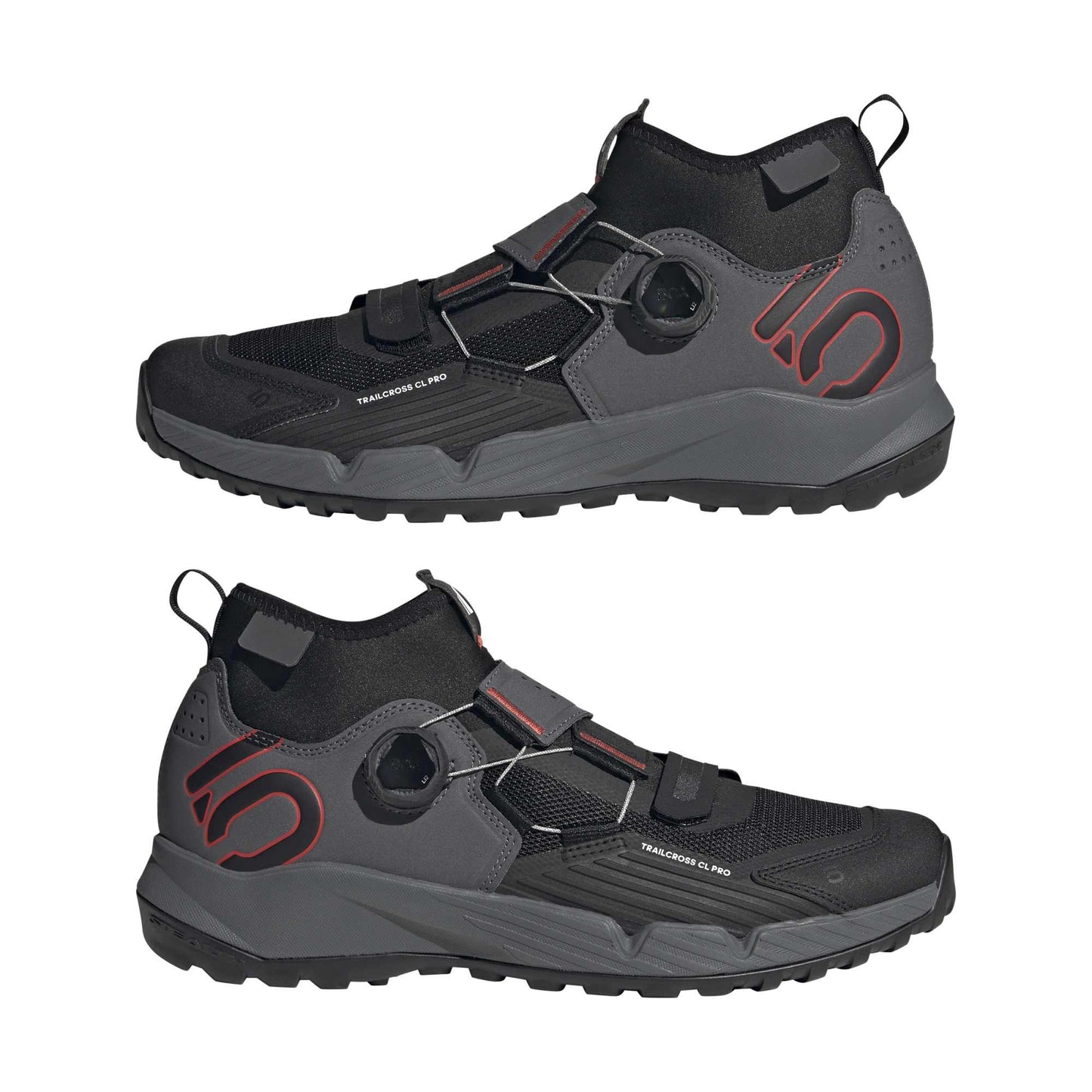 ADIDAS FIVE TEN TRAILCROSS PRO CLIP-IN MTB-kengät Harmaa/Musta/Punainen