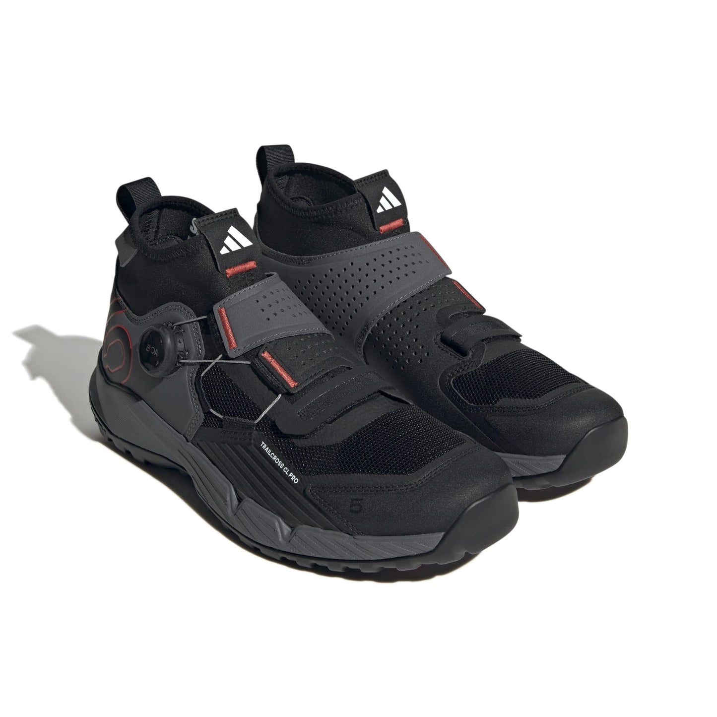 ADIDAS FIVE TEN TRAILCROSS PRO CLIP-IN MTB-kengät Harmaa/Musta/Punainen