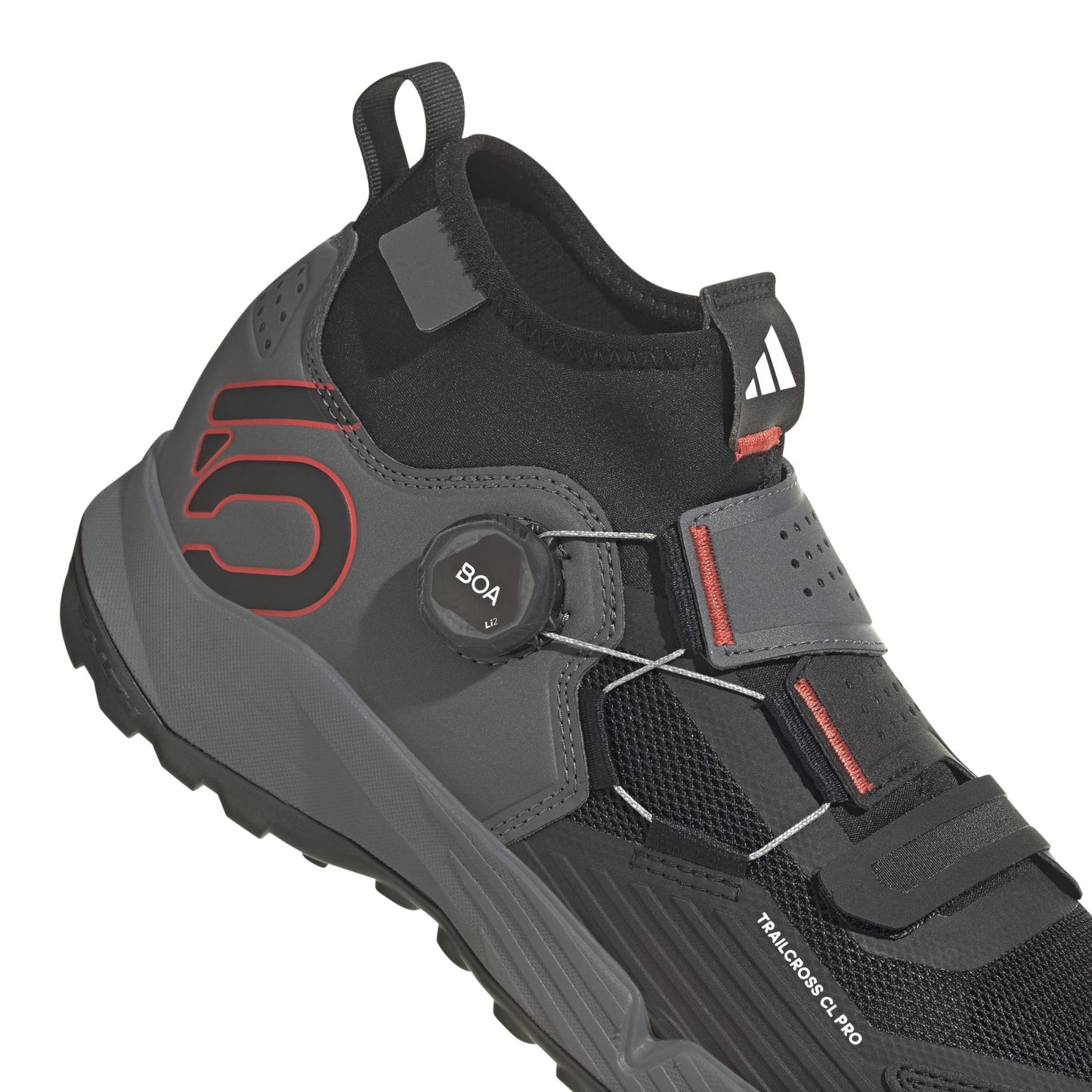 ADIDAS FIVE TEN TRAILCROSS PRO CLIP-IN MTB-kengät Harmaa/Musta/Punainen