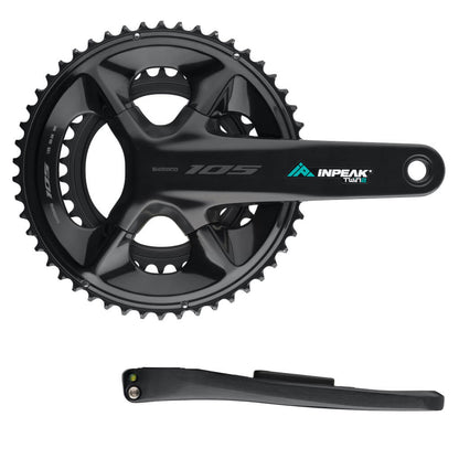 INPEAK POWERCRANK-E TWIN2 LR -kampisarja tehomittarilla, Shimano 105 R7100