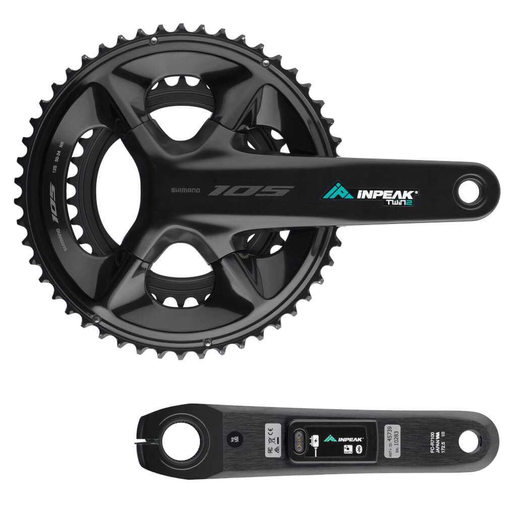 Pedalier con potenciómetro INPEAK POWERCRANK-E TWIN2 LR Shimano 105 R7100
