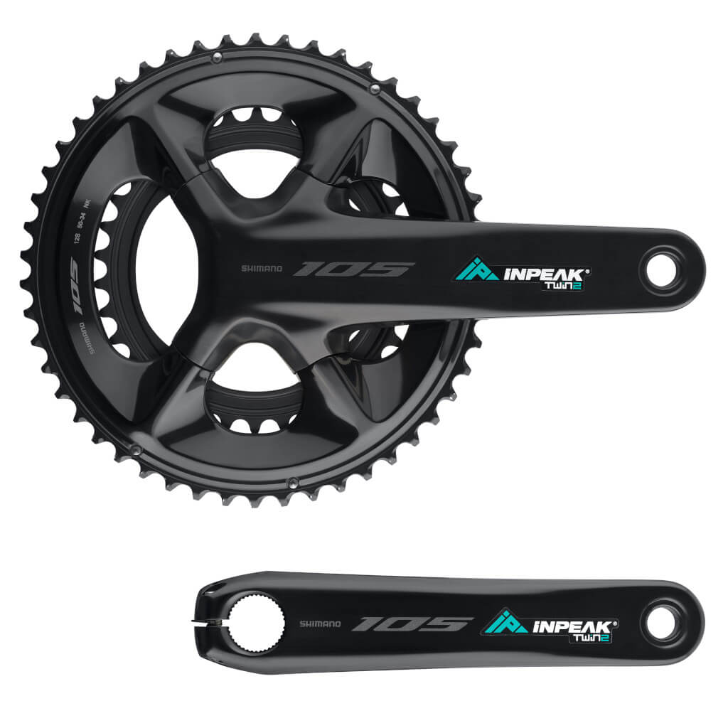 Pedalier con potenciómetro INPEAK POWERCRANK-E TWIN2 LR Shimano 105 R7100