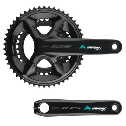 INPEAK POWERCRANK-E TWIN2 LR -kampisarja tehomittarilla, Shimano 105 R7100