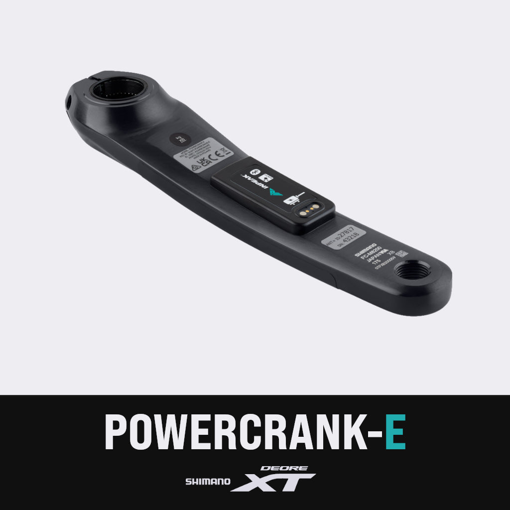 Shimano XT M8200-linkercrankarm met INPEAK POWERCRANK-E-vermogensmeter