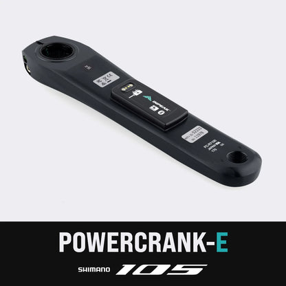 INPEAK POWERCRANK-E -tehomittarilla varustettu vasen kampi Shimano 105 R7100