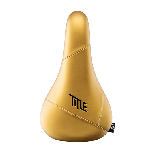Title JS1 sadel guld, set fra oven