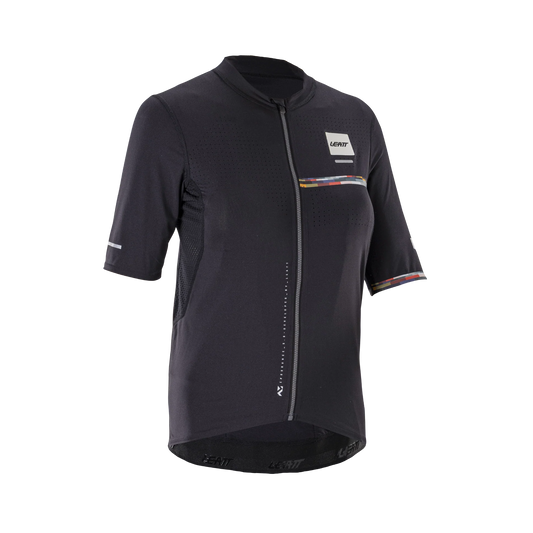 Maillot LEATT MTB ENDURANCE 5.0 CARGO Femme Manches Courtes Noir