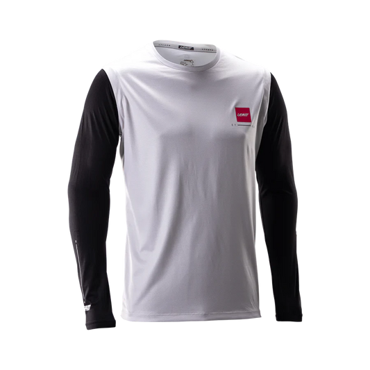 Maillot LEATT  MTB GRAVITY 2.0 Manches Longues Blanc/Noir