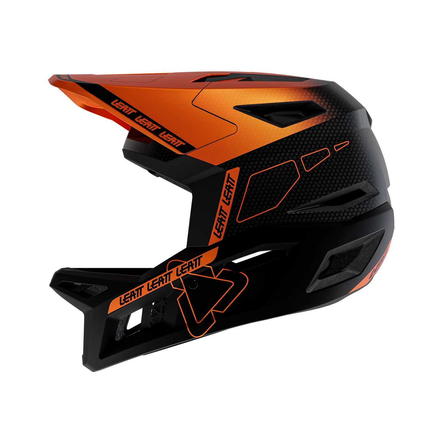 LEATT MTB GRAVITY 6.0 CARBON Glow Casco Nero/Arancione