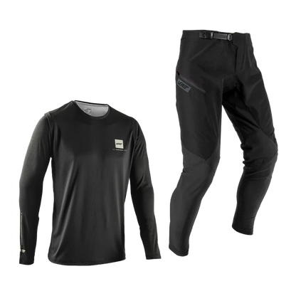 Kit Maglia + Pantaloni LEATT MTB GRAVITY 1.0 Nero