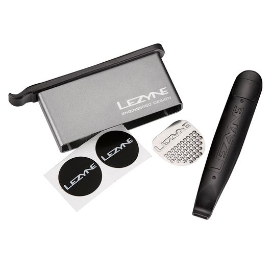 LEZYNE LEVER KIT -paikkaussarja, harmaa alumiinikotelo