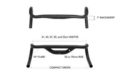 REDSHIFT Top Shelf 10° Flare Rise 70mm Gravel Handlebar