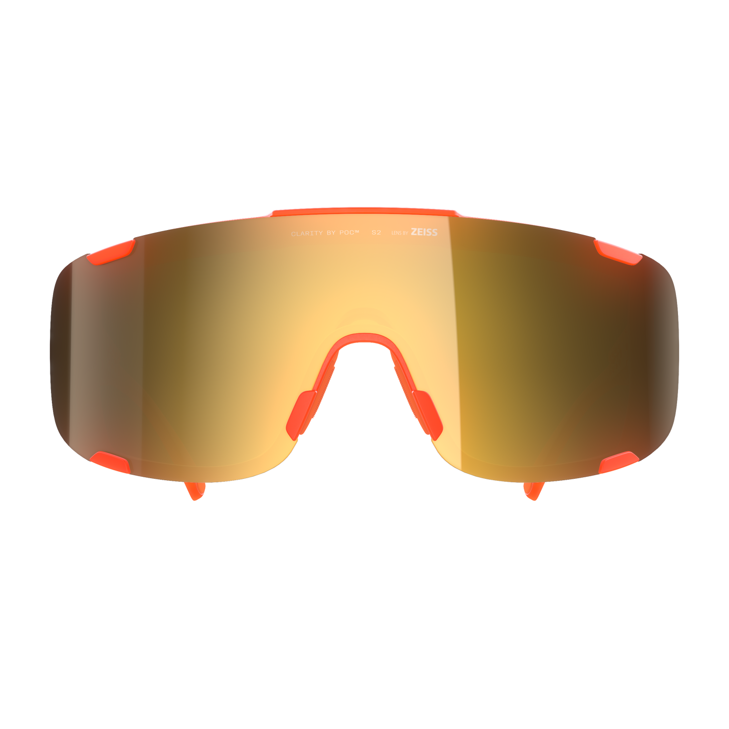 POC DEVOUR MID Półprzezroczyste fluorescencyjne pomarańczowe okulary Clarity Road Partly Sunny Gold