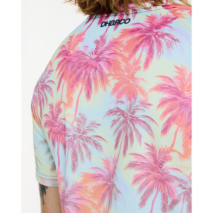 Maillot DHARCO HIGHBALL Mangas Cortas Rosa/Azul